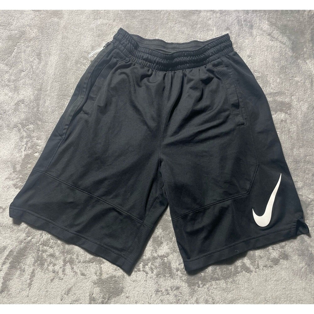Nike Sportswear Men's Graphic Shorts - Black/White Medium Dry Fit Side Zip Vent
